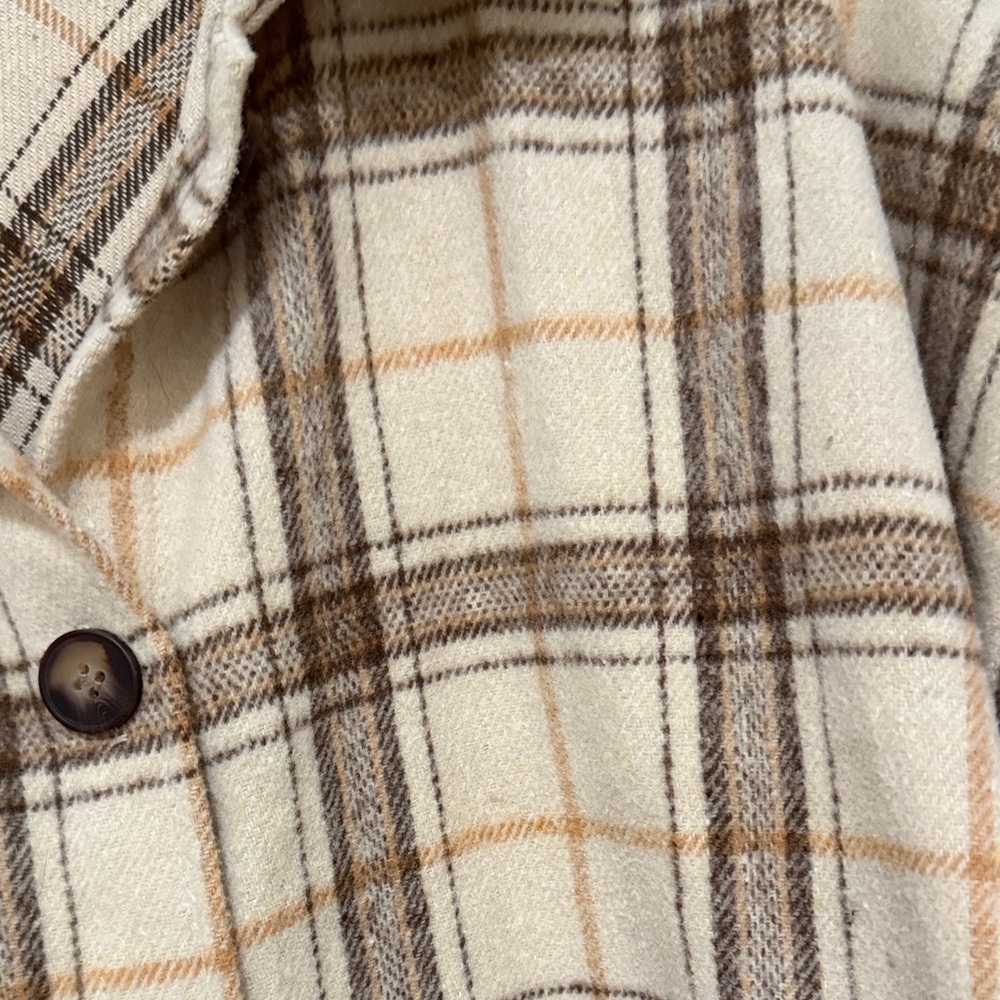 Zaful Plaid Flannel Button Down Shirt/ Shacket - Picture 9 of 10